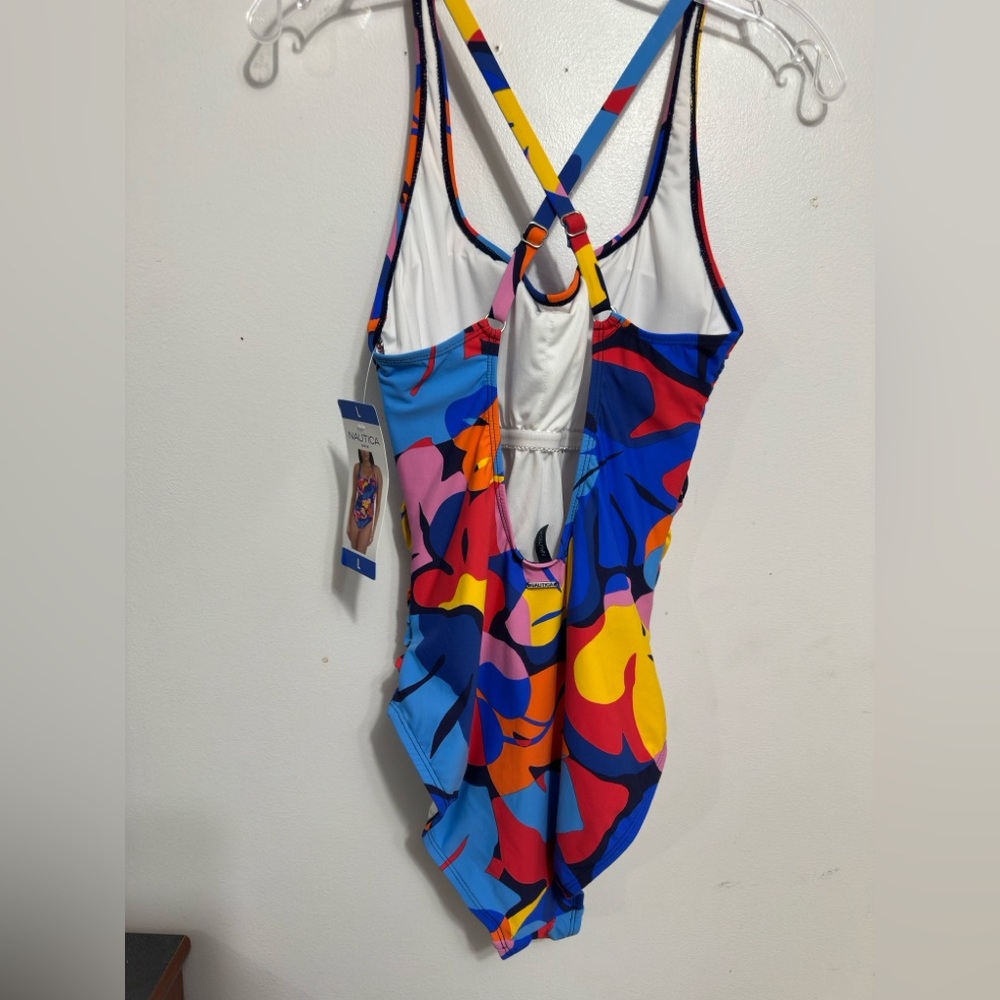 Nautica Multicolor Abstract Swimsuit - Picture 2 of 4